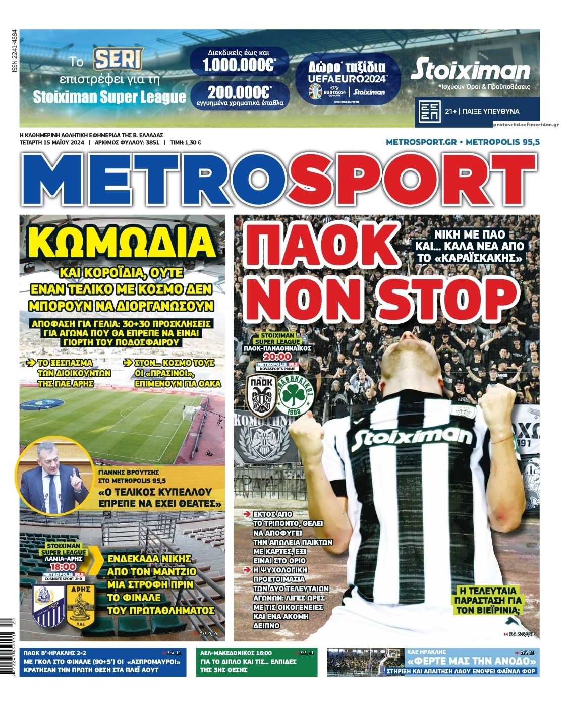 Πρωτοσέλιδα αθλητικών εφημερίδων