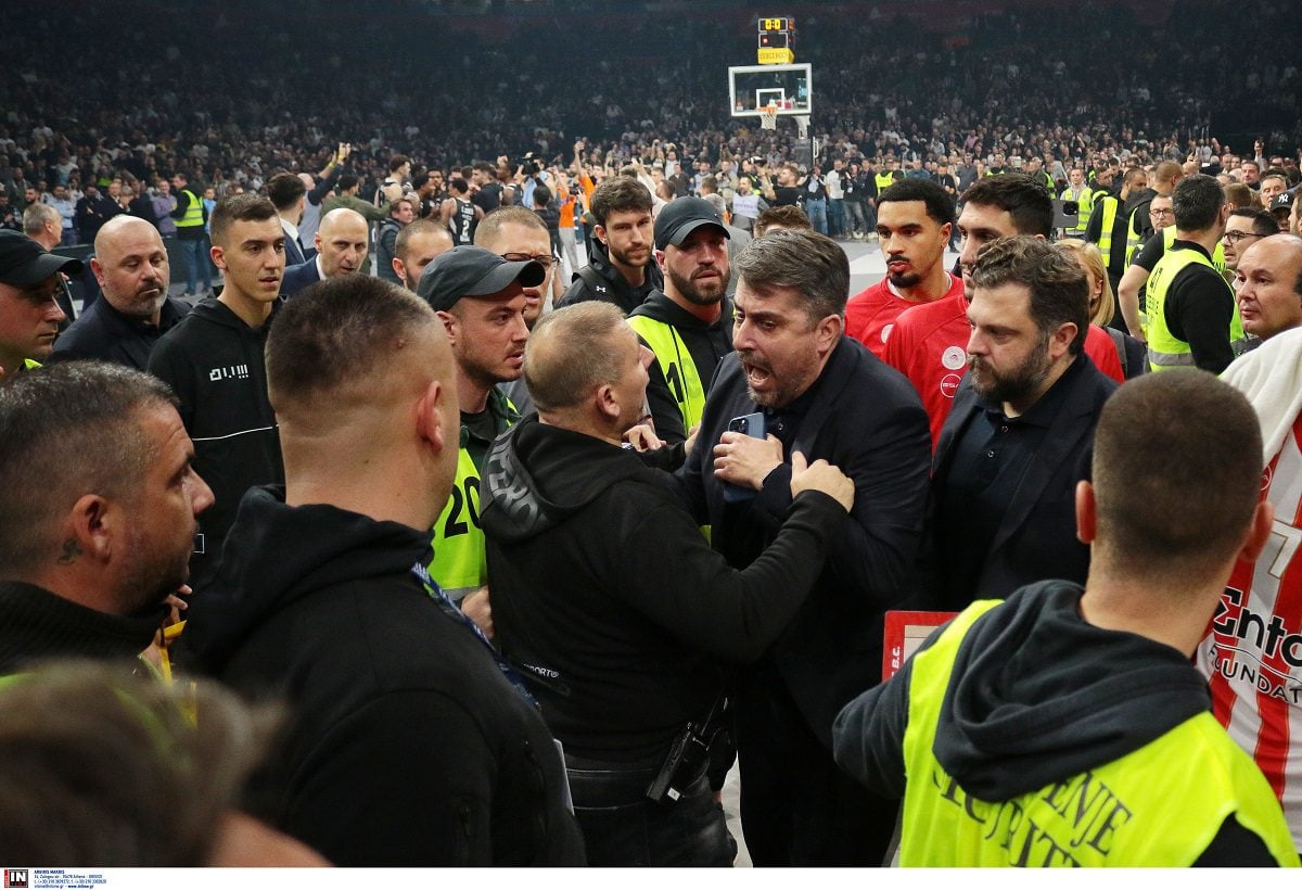 Παρτιζάν - Ολυμπιακός: Ένταση με Μπαρτζώκα στο φινάλε του ματς (pics)